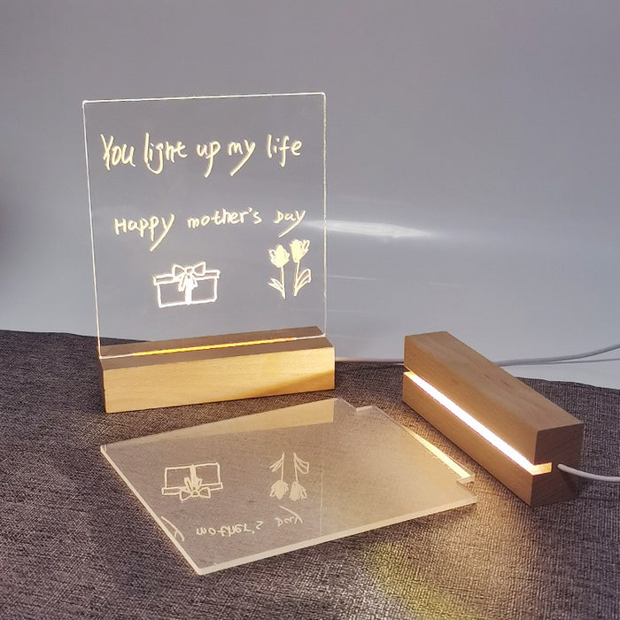 Acrylic luminous message board, ins transparent acrylic board, note board, dry  erase board with light stand, LED message board - Laptop desk, laptop  table; felt message board, letter board, Plastic letter board;